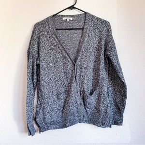 Madewell / Black and White Marled Cardigan / M